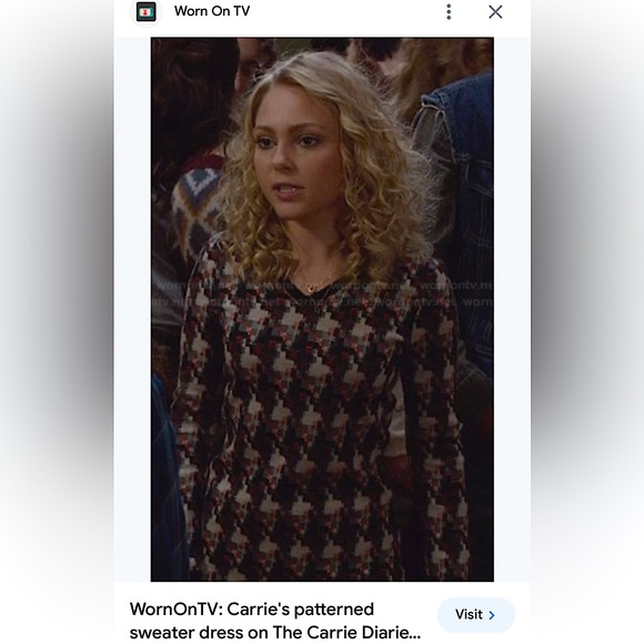 RAG & BONE | Mariah Houndstooth Long-Sleeve Merino Wool Sweater Dress | M - Picture 6 of 13